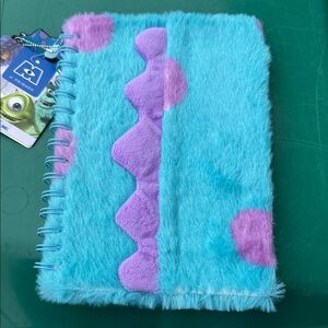 Monsters Inc Sully Fuzzy Blue and Purple Spiral Notebook